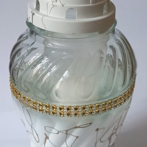 Svece stikla traukā "Marmors"