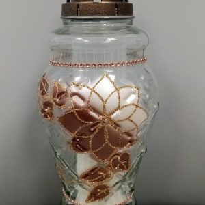 Svece stikla traukā "ZIEDS"