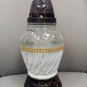 Svece stikla traukā "MARMORS"