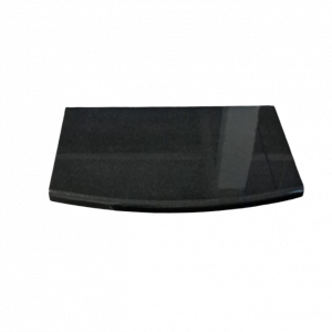 Granīta ieejas plāksne ar loku, melna, lielā