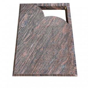 Granīta apmale 2vietīga, ar izgriezumu CAUR-Putns2